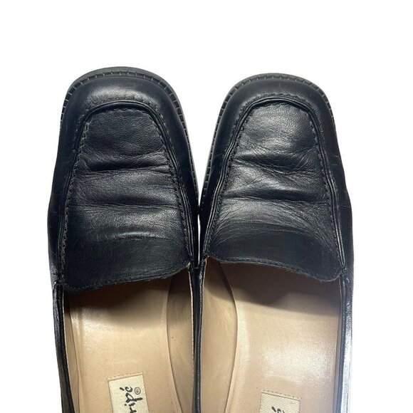 Vintage Y2K Chunky Heel Size 8.5 Maripe Black Leather Made in Brazil - Picture 4 of 13